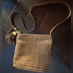 Sharif leather shoulder crossbody bag